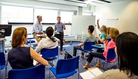 Delegates attending HSE training in classroom